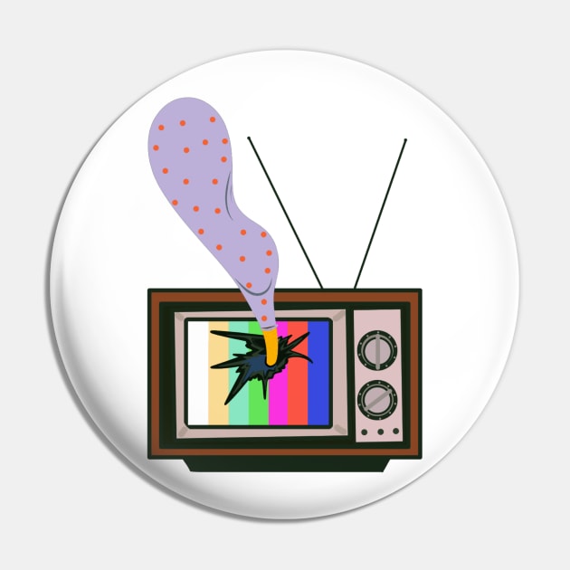 Old TV Pin by Asafee's store