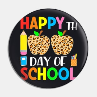 100 Days Of School Leopard Print Teacher And Student Pin