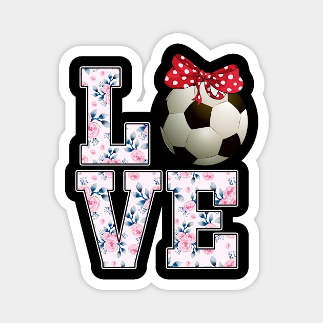 Summer Floral Love Soccer Magnet by jrgmerschmann