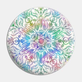 Nature Mandala in Rainbow Hues Pin