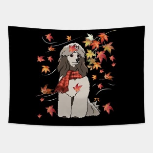 Maple Dog Leaf Fall Hello Autumn Funny Chihuahua Lover Tapestry