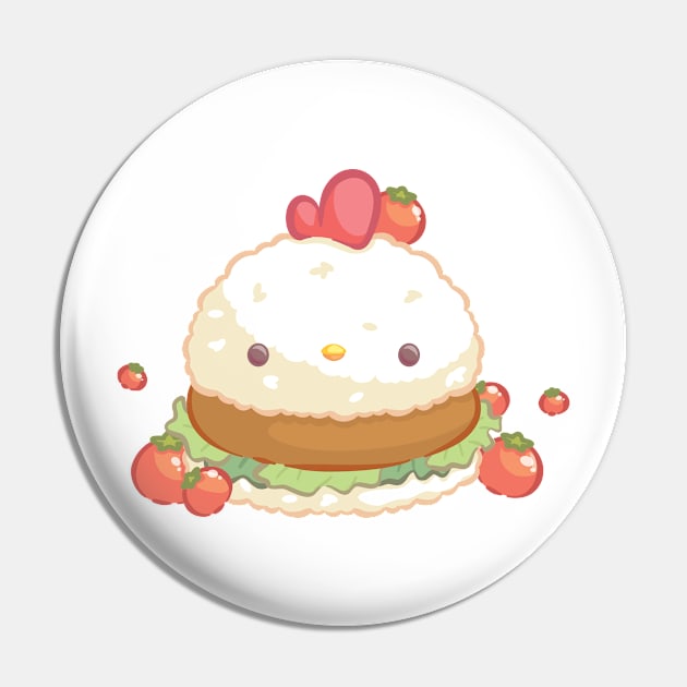 Chicken Rice Burger Pin by cSprinkleArt