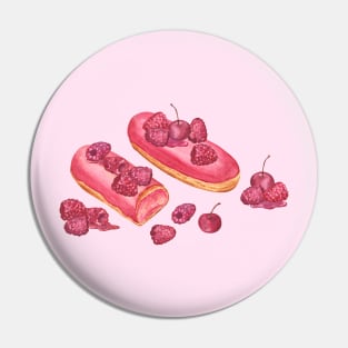 Eclairs and raspberry Pin