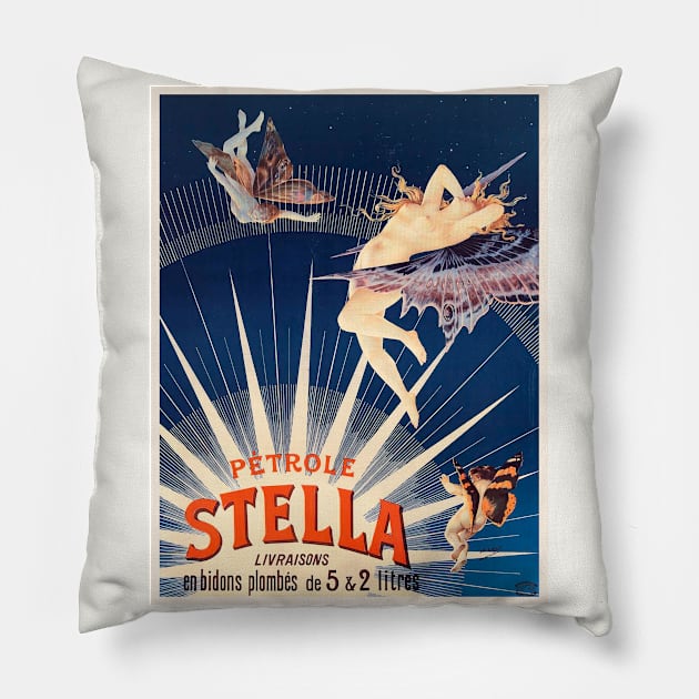 Pétrole Stella, 1897 By Henri Boulanger Pillow by WAITE-SMITH VINTAGE ART