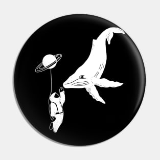 Astronaut meets Humpback whale Pin