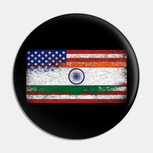 Indian American Flag Vintage Pin