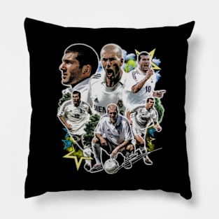 Zinedine Zidane Vintage Pillow