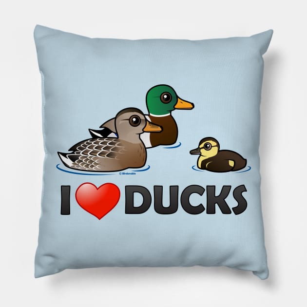 Funny I Love Ducks Pillow by birdorable