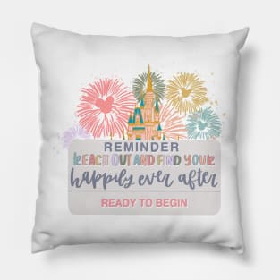 Find Your Happily Ever After Castle Pillow