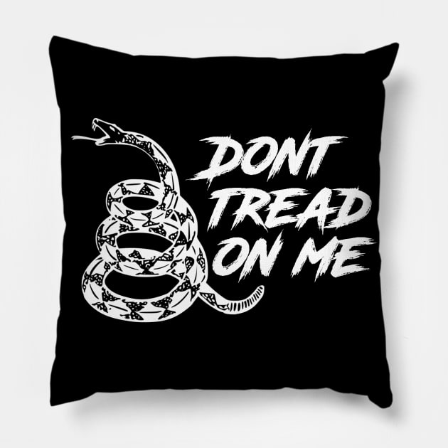 Don't Tread on Me - Black Pillow by The Libertarian Frontier 