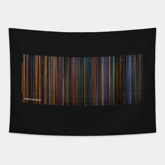 Assassin's_Creed_Valhalla Game Barcode Visualization Tapestry by silver-light