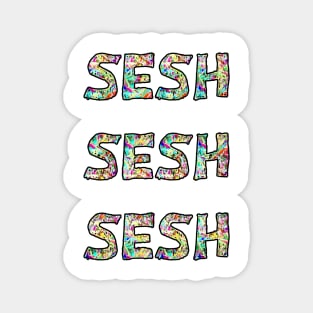 Sesh sesh sesh colour bomb festival design Magnet