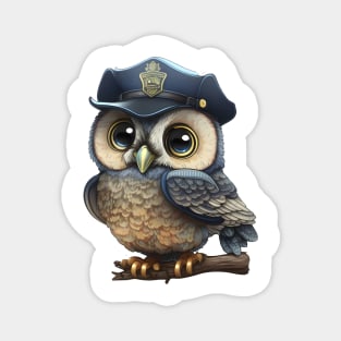 Owl Night Watchman Magnet