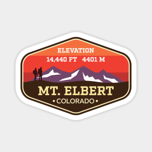 Mount Elbert Colorado - 14ers Mountain Climbing Badge Magnet