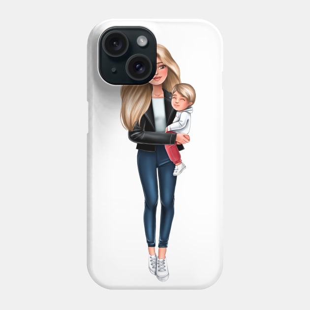 Mother with son Phone Case by inna.grevceva