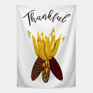 Thankful - Colorful Autumn Indian Corn Tapestry