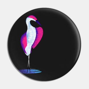 Beautiful swan pink and purple grainy textured illustration. Pin