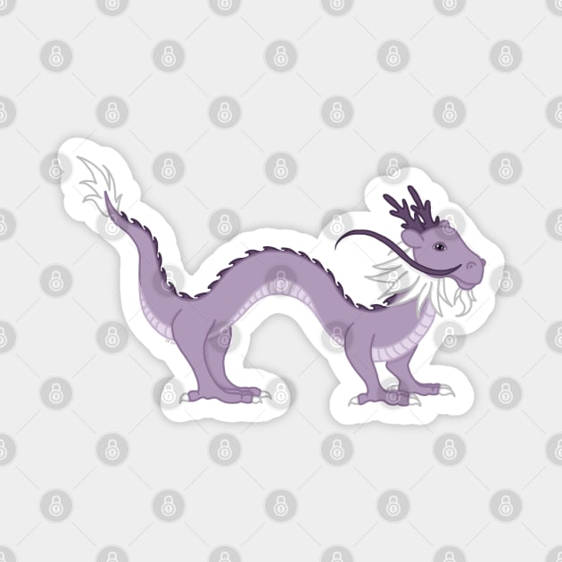 Purple Chinese Dragon Magnet by cenglishdesigns