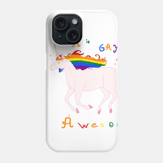 Awesome Gay Unicorn Phone Case by Resuri