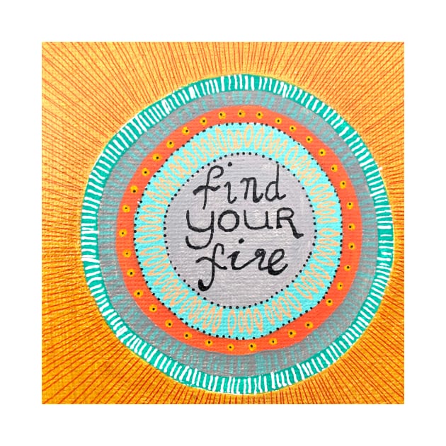 Find your Fire Yogi Mandala by MyCraftyNell