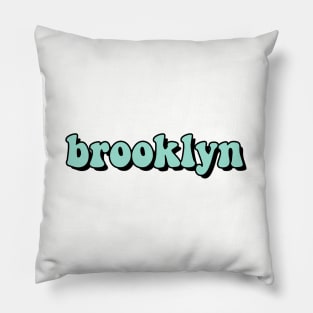 Minty Brooklyn Pillow