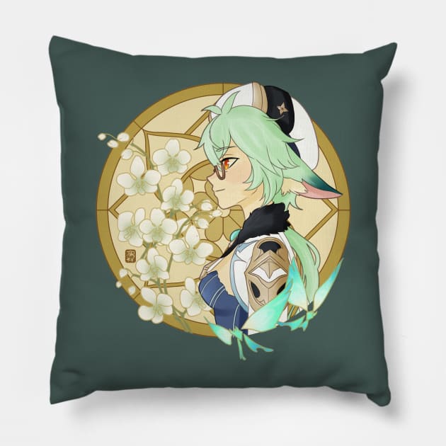 Sucrose, Genshin Impact Pillow by Kuroi Kitsune