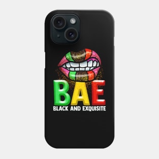 BAE Black And Exquisite Black Pride Tee Melanin Afro America Phone Case