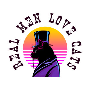 Elegant Cat - Real Men Love Cats T-Shirt