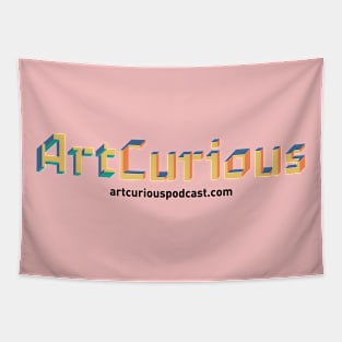 ArtCurious Logo_Pink Background Tapestry