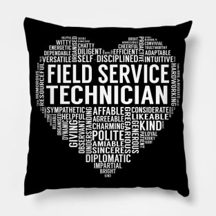 Field Service Technician Heart Pillow