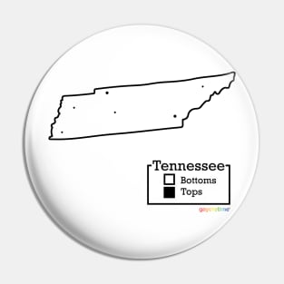 Tennessee Bottoms / Tops Map Pin