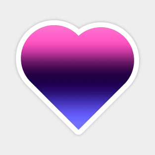 Bi+ Hearts Omnisexual Flag (Vertical Gradient Solo) Magnet