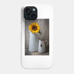 Sunflower In Antique French Pitcher Phone Case