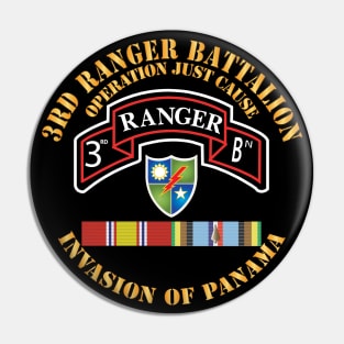 Panama - 3rd Rgr Bn Operation Just Cause w Svc Ribbons Pin