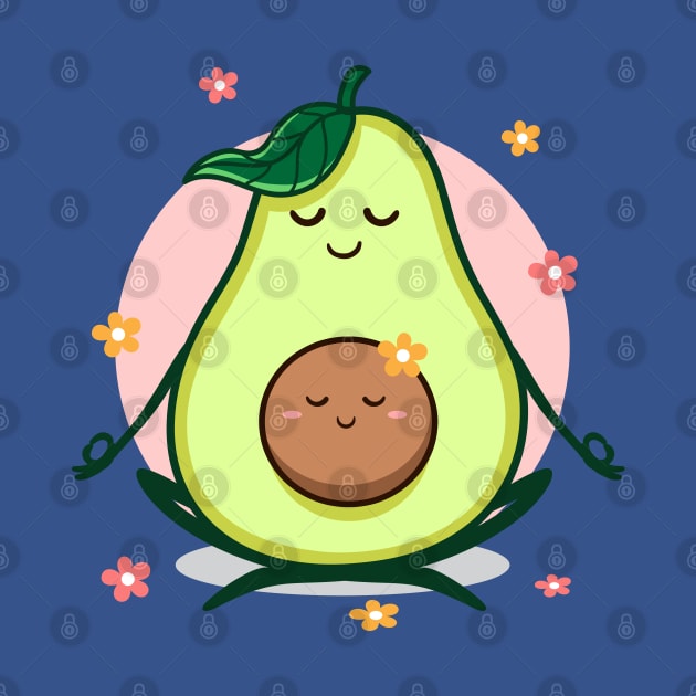 avocado mum yoga baby by Mako Design 