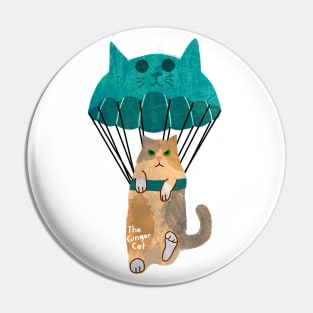 Parachuting Cat Pin