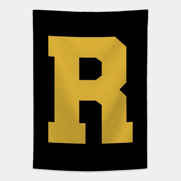 "R" (comic book high school letter) Tapestry by DCMiller01