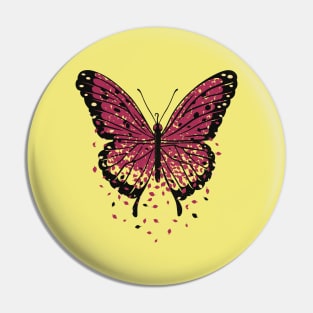 Monarch Butterfly Autumn Leaves Viva Magenta by Tobe Fonseca Pin