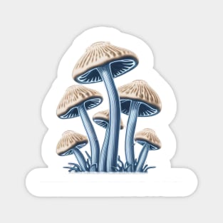 Fungi Fun: Cartoon Mushroom Print to Show Your Eco-Friendly Style 3 Magnet