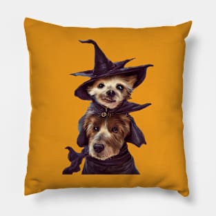 Cute and Adorable Witch Dogs Pillow