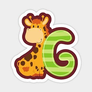 Animal alphabet G Magnet