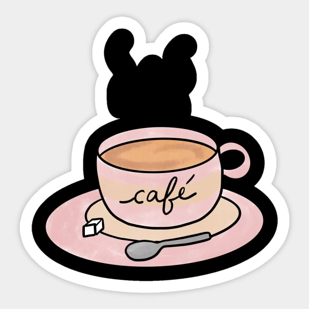 Coffee Cup Cute Coffee Dates Pretty Pink Coffee Cup Cute Coffee Lover Gift  Steaming Cup of Coffee Cappuccino Espresso Latte Macchiato Mocha Cute  Coffee Lover Gift - Coffee - Sticker