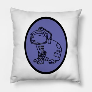 Space Capybara Sci Fi Astronaut Oval Pillow