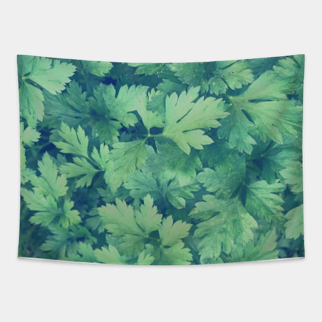 Parsley Leaves Tapestry by EdenLiving