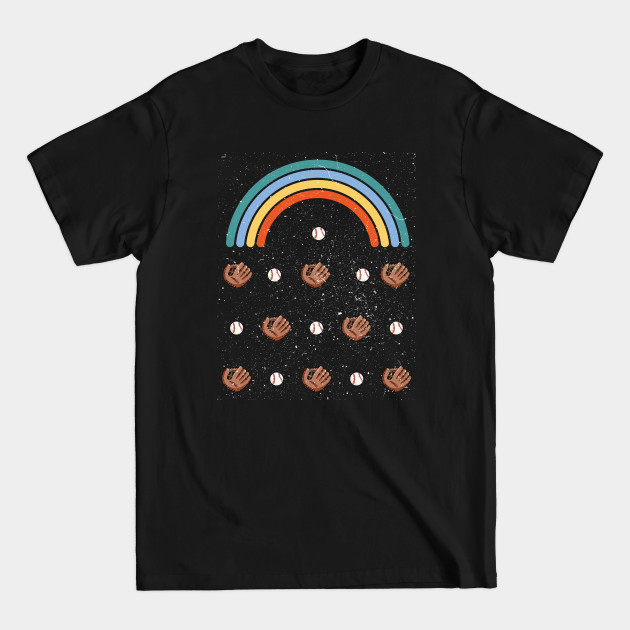 Disover Baseball Rainbow - Vintage Baseball - T-Shirt