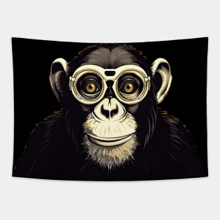 Monkey See, Monkey Do (no-fill dark background) Tapestry