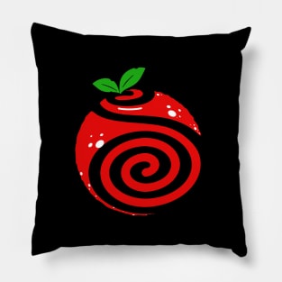 Swirly Letter S Red Fruit Pillow