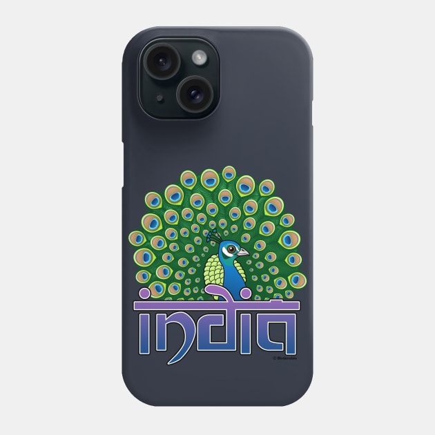 Peacock of India Phone Case by birdorable