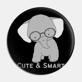 Lovely Cute and Smart Sweet little elephant in glasses cute baby outfit Pin