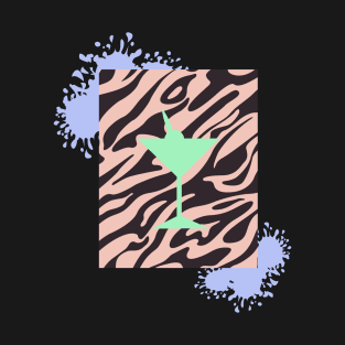 Martini Zebra Print T-Shirt